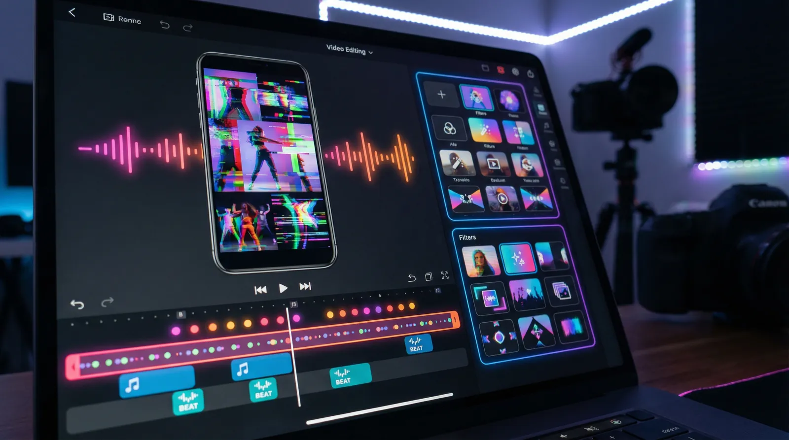 国产视频 抖音风格视频剪辑界面